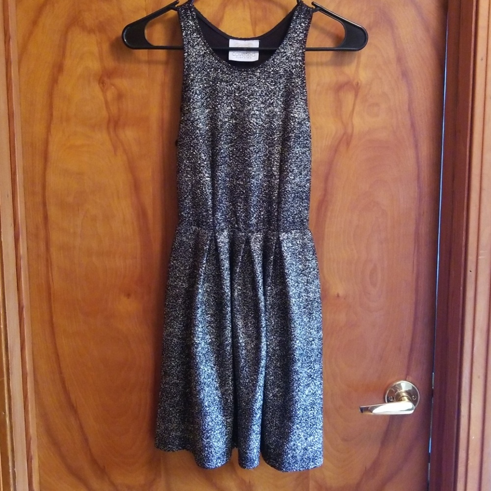 Black with silver speckle dress